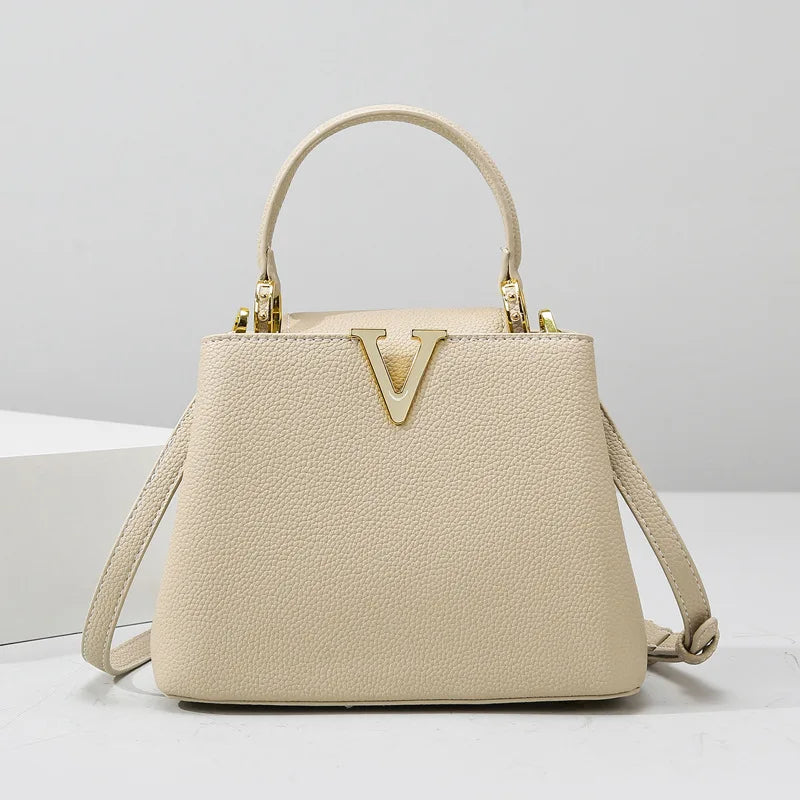 Women’s PU Leather Tote with Breathable Bamboo Fiber Lining – Casual Crossbody & Commuter Bag - Lylamor.com