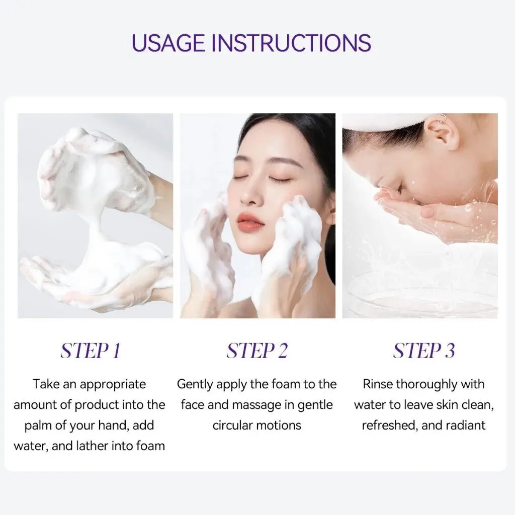 LANBENA Retinol Facial Cleanser – Oil Control, Hydrating Amino Acid Foam Anti-Aging Face Wash 100g - Lylamor.com
