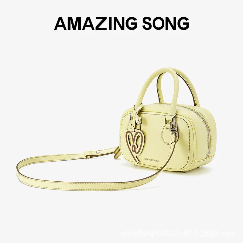 Amazing Song Square Toast Bag – PU Crossbody & Shoulder Tote, Under-20 L Capacity - Lylamor.com