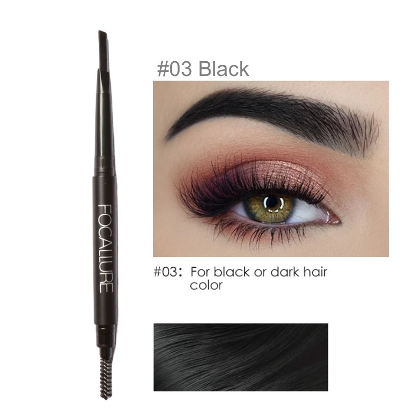 Focallure 3-Color Eyebrow Pencil Precise Long-Lasting Waterproof Eyeliner for Blonde and Brown Eyebrows - Lylamor.com