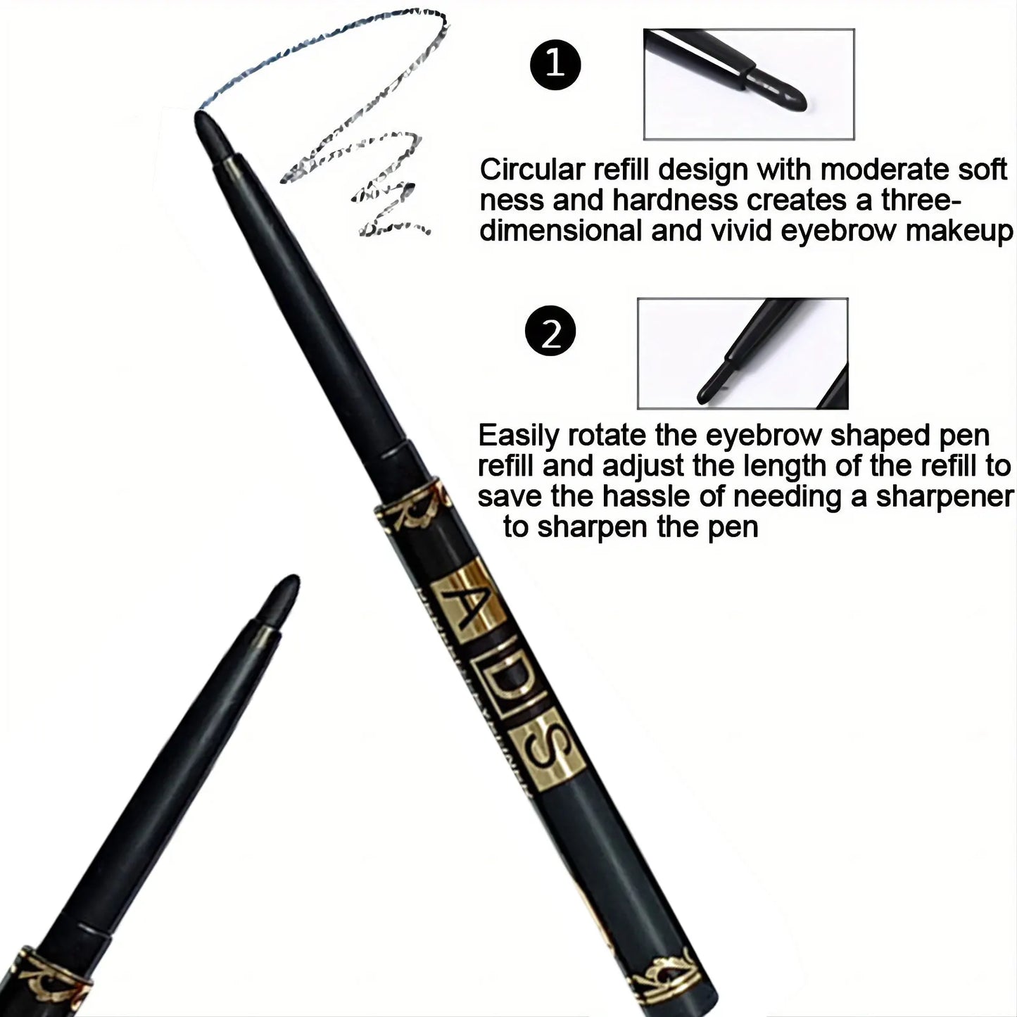 Waterproof Black Eyeliner Set | Smudge-Proof & Long-Lasting for Bold Looks | 3-Piece