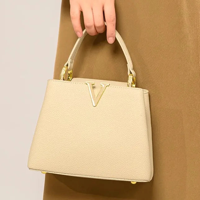 Women’s PU Leather Tote with Breathable Bamboo Fiber Lining – Casual Crossbody & Commuter Bag - Lylamor.com