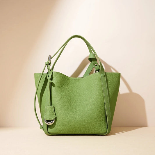 Firmranch Genuine Leather Basket Tote Handbag for Women – Fashion Casual Commuting Purse - Lylamor.com