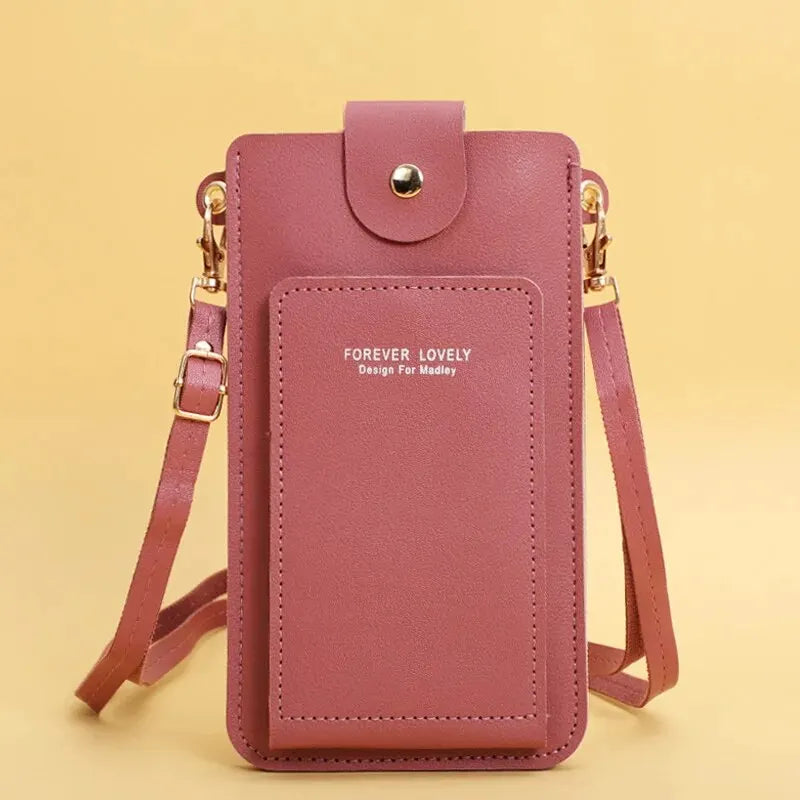 Soft Leather Crossbody Phone Bag – Stylish & Functional Wallet Purse for Women
