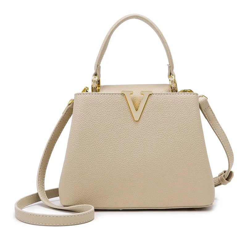 Women’s PU Leather Tote with Breathable Bamboo Fiber Lining – Casual Crossbody & Commuter Bag - Lylamor.com