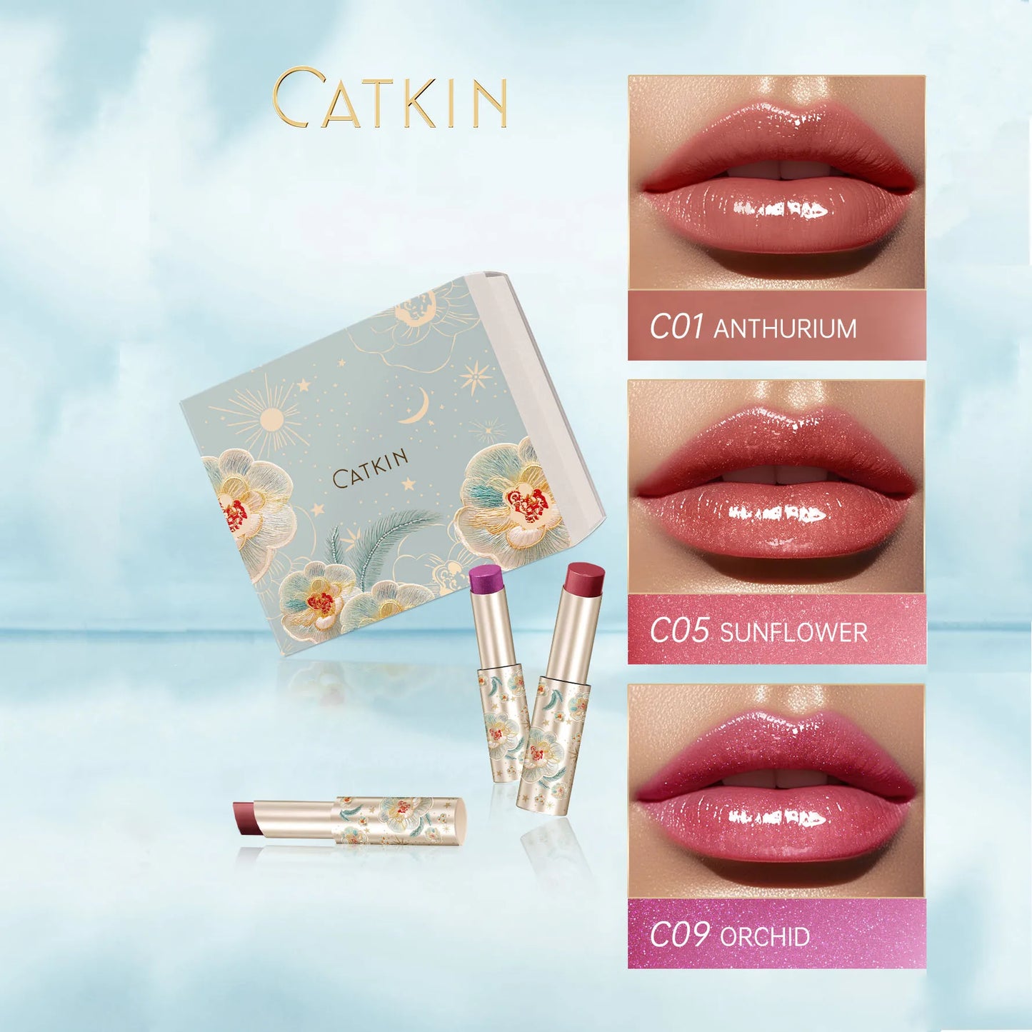 CATKIN Glossy Lip Balm – Hydrating, Nourishing, and Protective Lip Care in 6 Vibrant Shades - Lylamor.com
