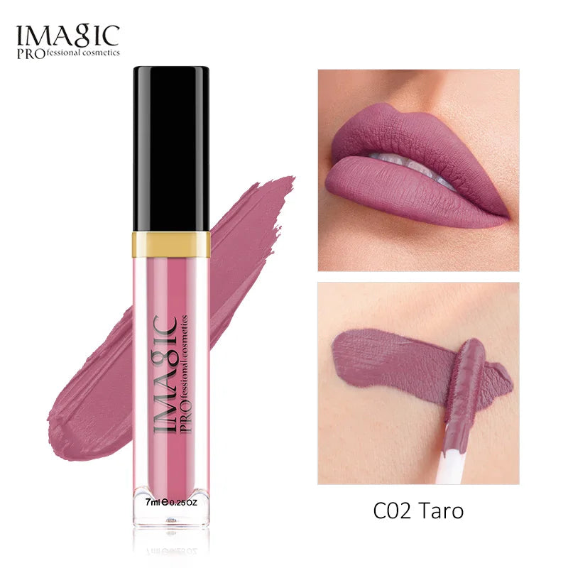 IMAGIC Matte Lip Gloss – Long Lasting Waterproof Liquid Lipstick 24H Wear - Lylamor.com