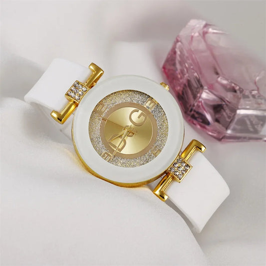 Black Silicone Quartz Watch - Minimalist Women's Casual Wristwatch