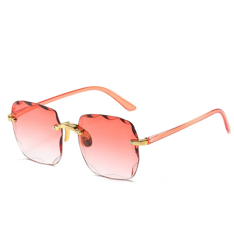 2025 Rimless Women's Sunglasses - Vintage Gradient Lenses UV400 Protection