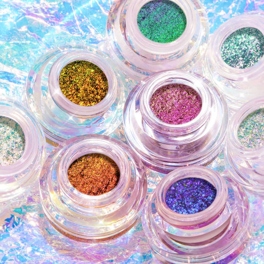CHARMACY Multichrome Gel Liquid Glitter Eyeshadow – Long Lasting, Waterproof, High Pigment Shimmer Eye Makeup - Lylamor.com