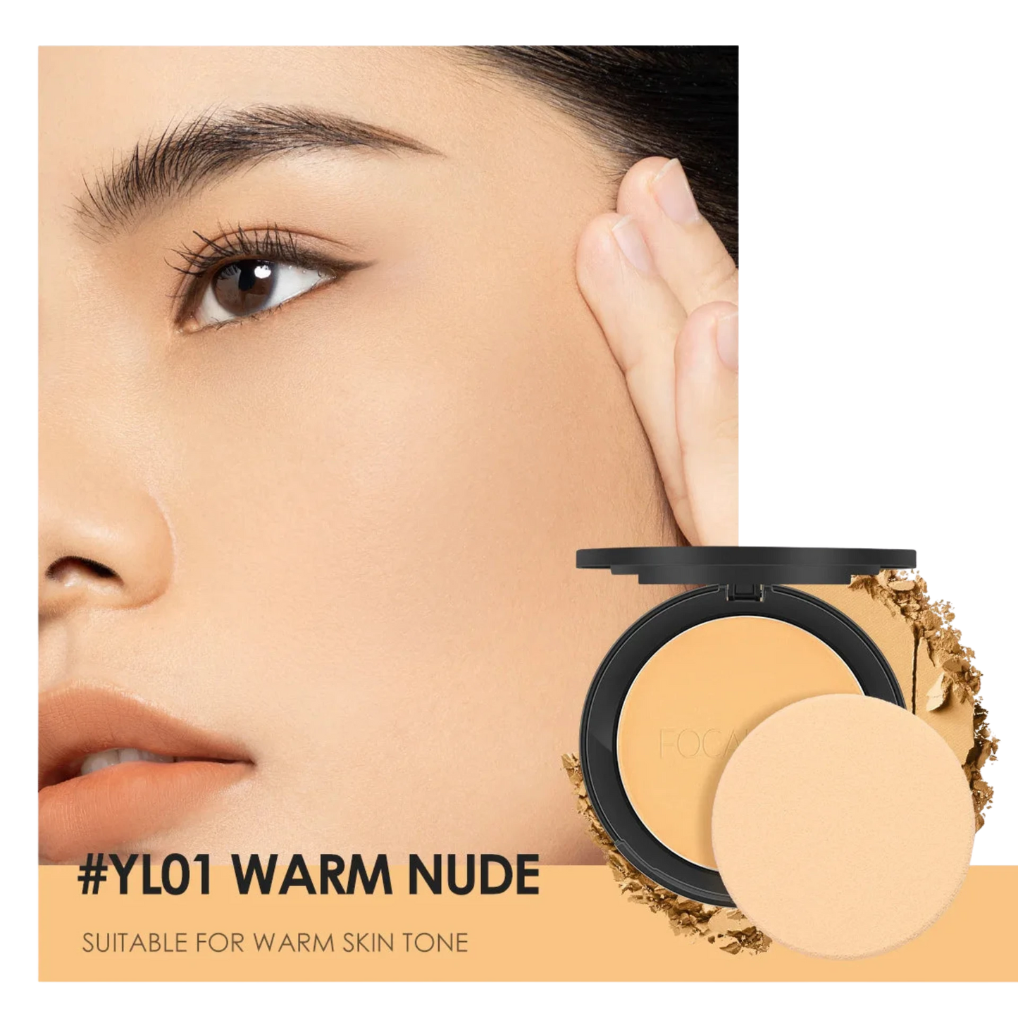 FOCALLURE 3 Colors Face Powder – Brighten & Oil-Control Nude Makeup Base - Lylamor.com