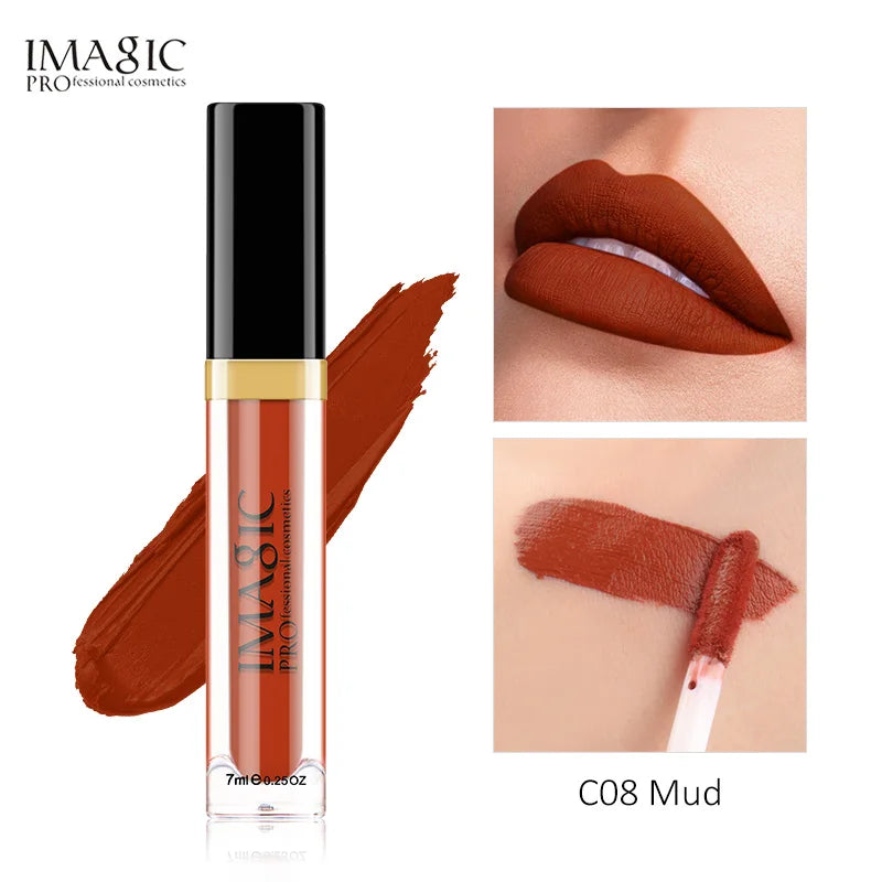 IMAGIC Matte Lip Gloss – Long Lasting Waterproof Liquid Lipstick 24H Wear - Lylamor.com