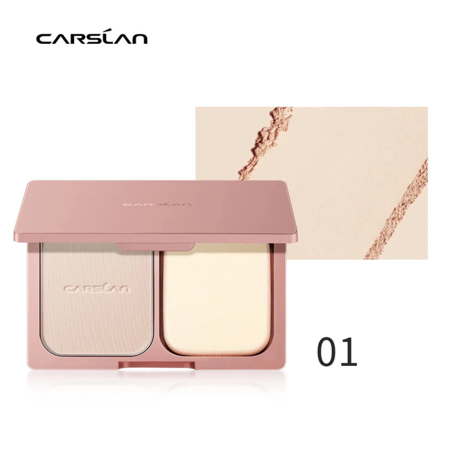 CARSLAN Long-lasting Oil Control Pressed Powder – Matte Waterproof Brightening Face Powder 9g - Lylamor.com