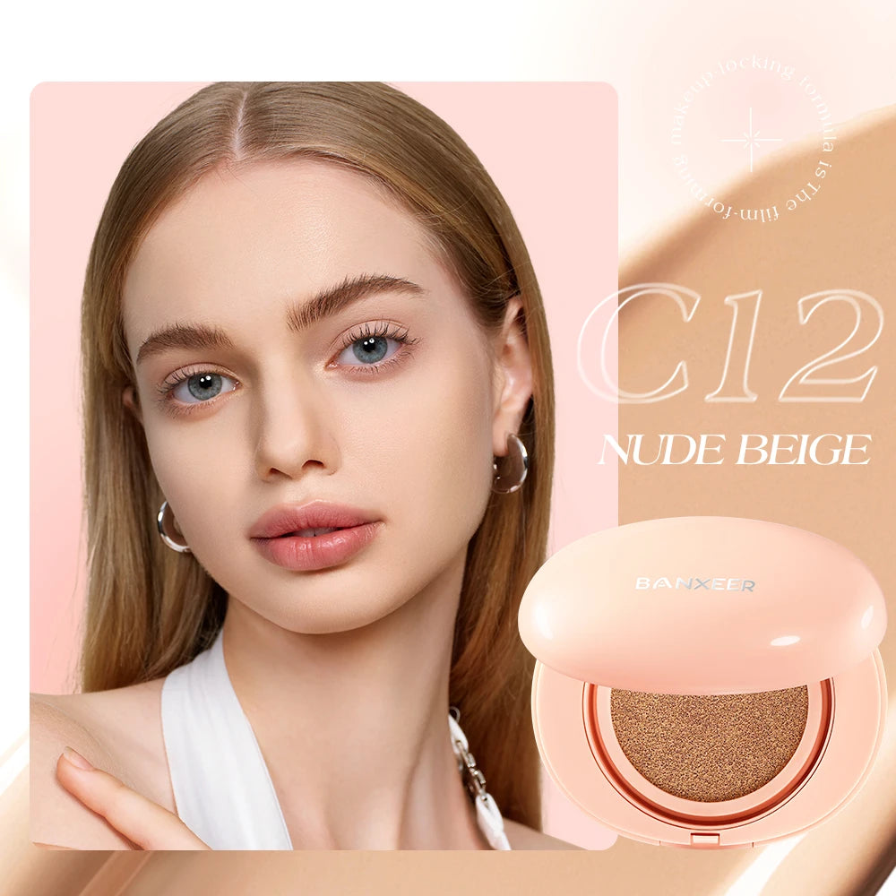 BANXEER Cream Natural Coverage Waterproof Matte Finish Compact - Lylamor.com