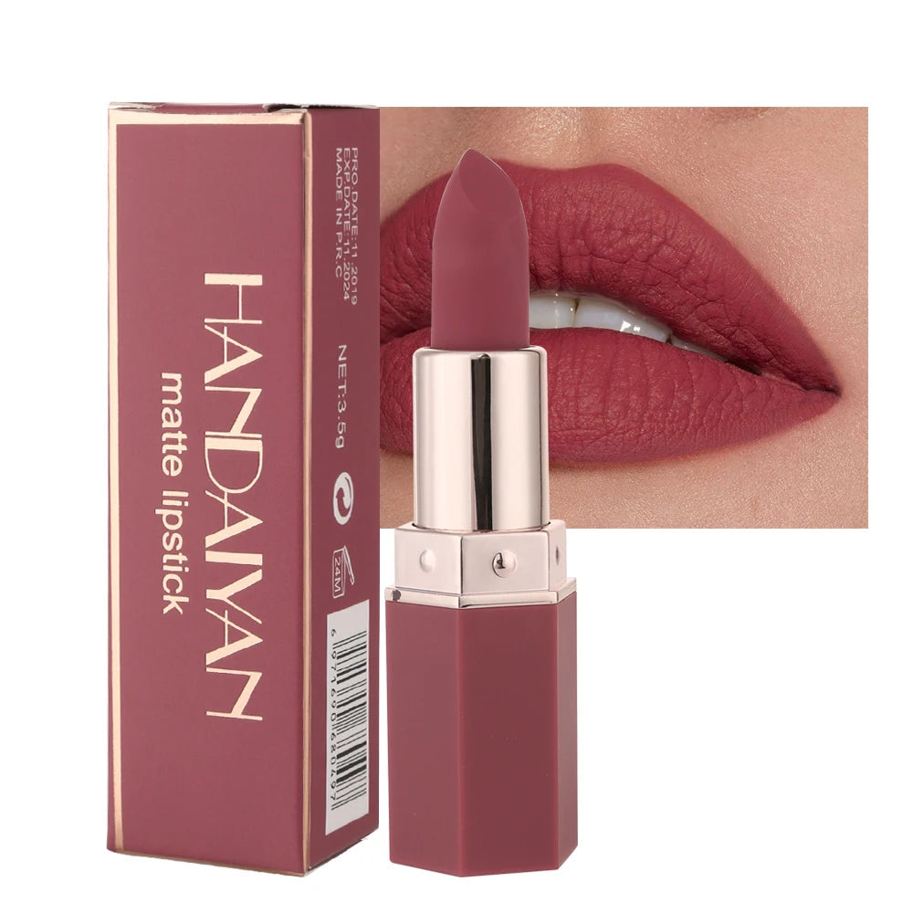 6-Color Matte Lipstick Set – Velvet Finish, Long-Lasting Wear