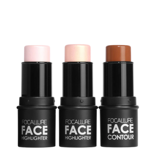 FOCALLURE Bronzer & Highlighter Stick – Waterproof Contour Corrector Illuminator Cream for Face & Body Makeup - Lylamor.com