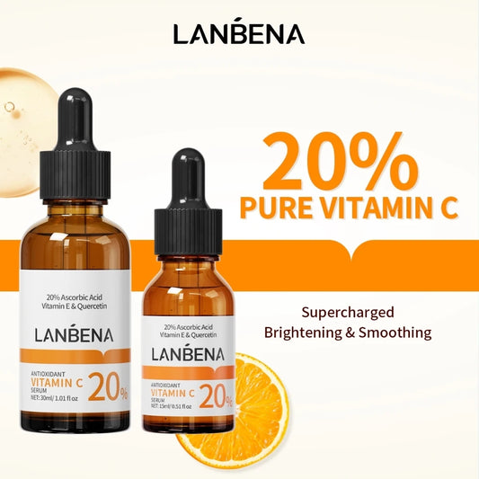 LANBENA Vitamin C Antioxidant Serum – Brightening Quercetin & Ascorbic Acid Anti-Aging Face Essence 15/30ml - Lylamor.com