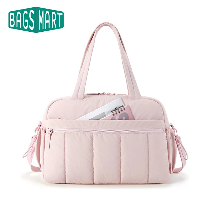 BAGSMART Travel Duffel Bag – Waterproof Gym & Weekender Bag with Wet Pocket (Airline-Approved Carry-On)