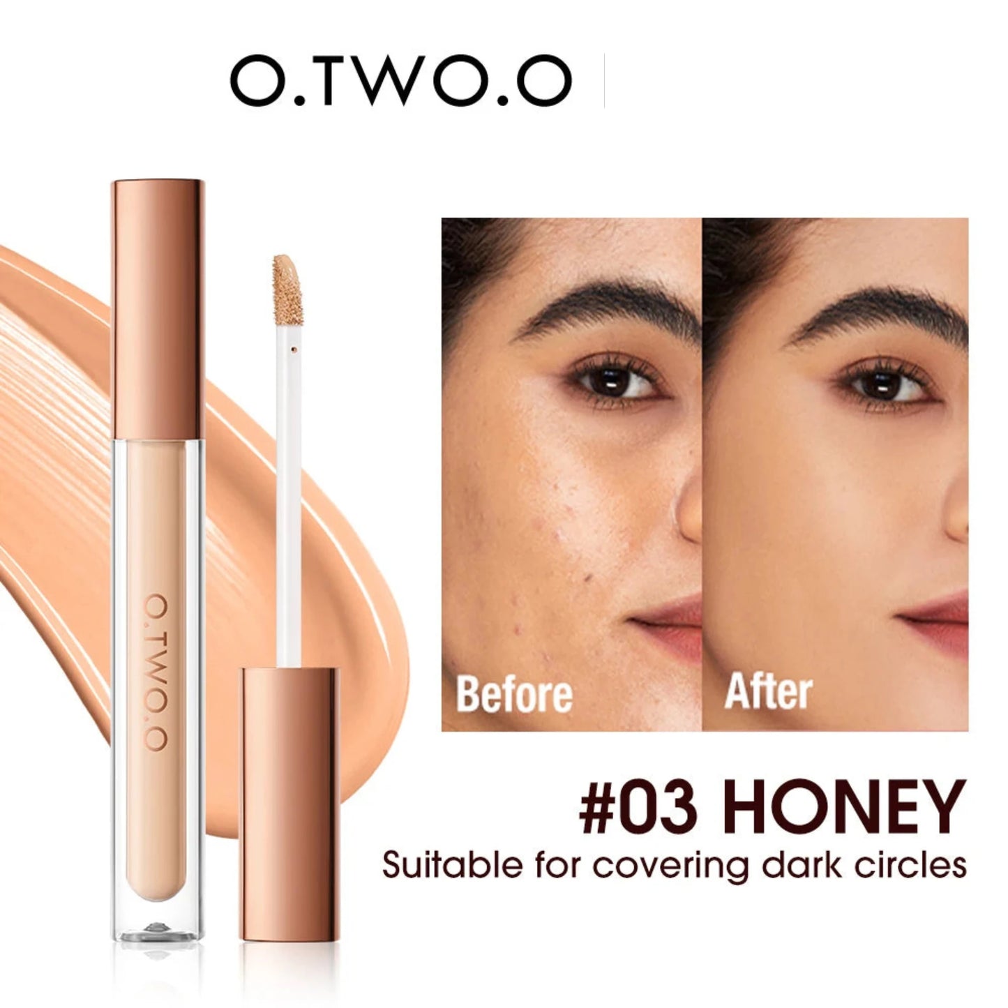 O.TWO.O Concealer Matte Lightweight Waterproof Full Coverage Makeup Base - Lylamor.com