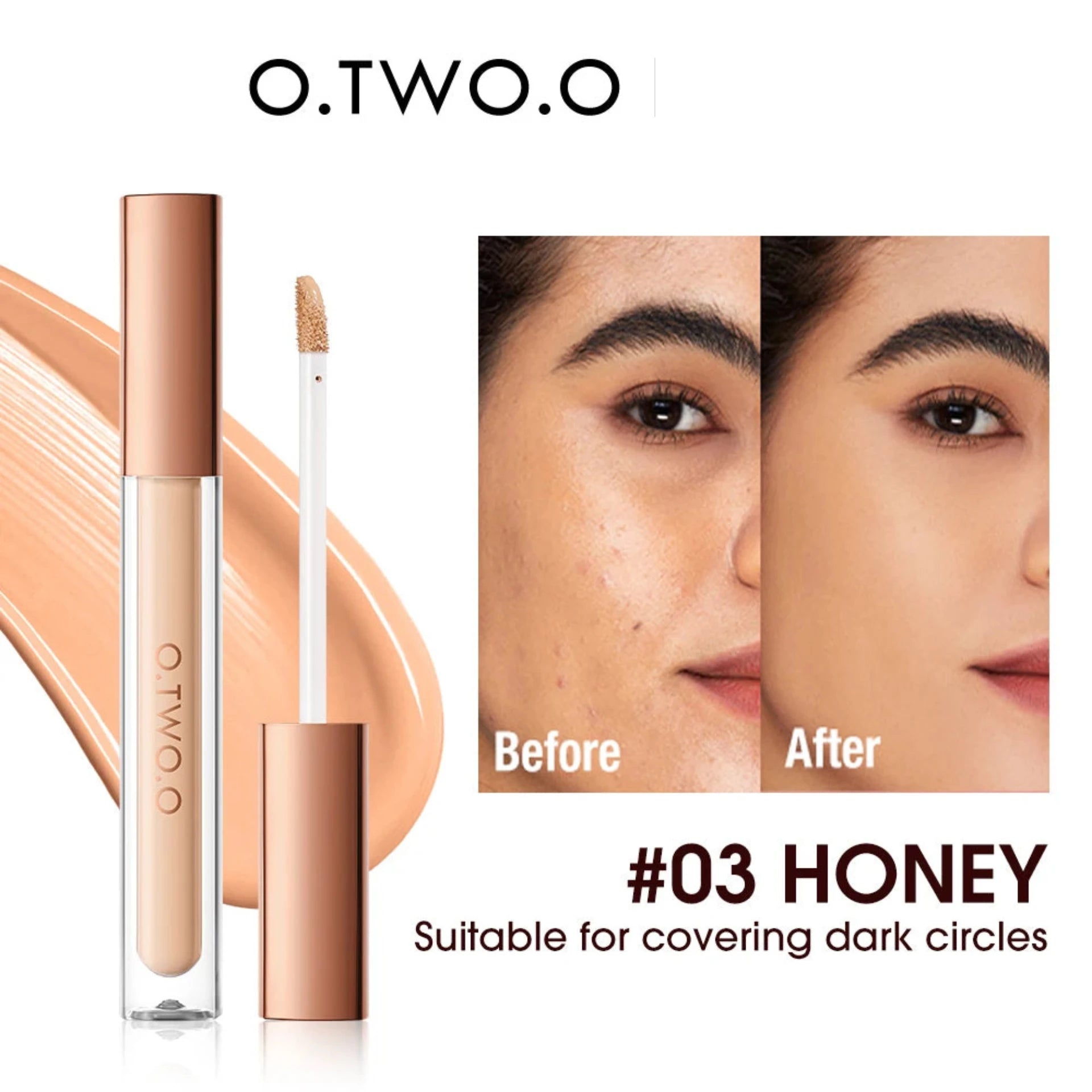 O.TWO.O Concealer Matte Lightweight Waterproof Full Coverage Makeup Base - Lylamor.com