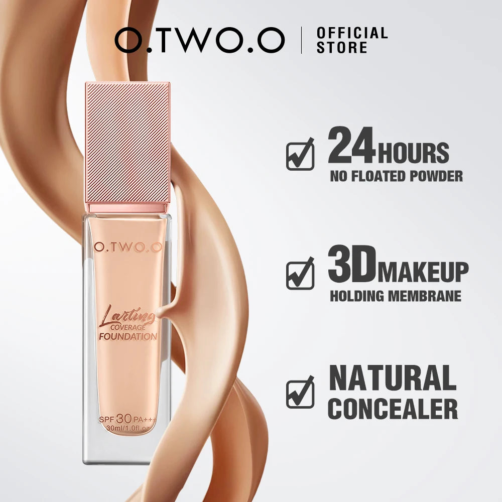 O.TWO.O Liquid Coverage Foundation Cream Matte Moisturizing Oil-Control Long-Lasting Waterproof Concealer - Lylamor.com