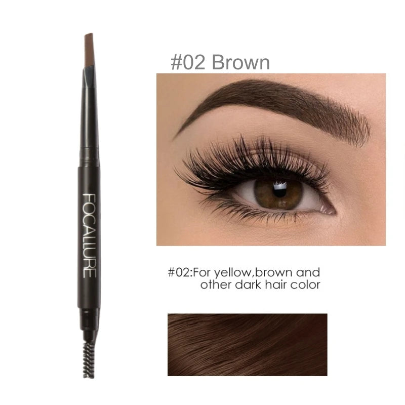 Focallure 3-Color Eyebrow Pencil Precise Long-Lasting Waterproof Eyeliner for Blonde and Brown Eyebrows - Lylamor.com