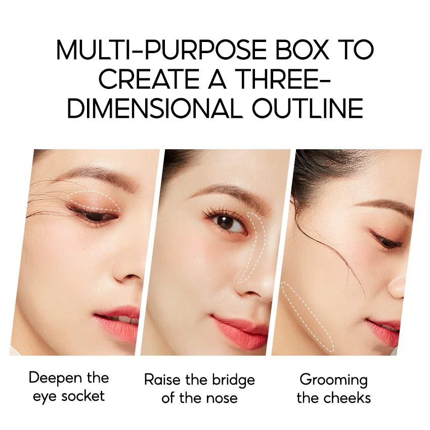 CARSLAN 2 Colors Eyebrow Powder Palette with Brush & Mirror – Waterproof, Long-Lasting Brow Makeup - Lylamor.com