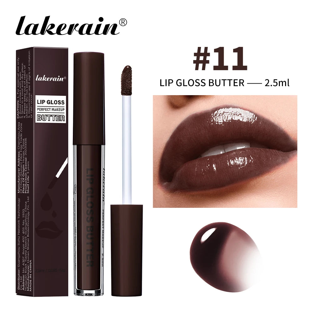 Lakerain Lip Gloss Butter  Long Lasting Non-stick  Beauty Waterproof Lip Stain Makeup Plumping Hydrating Lip Gloss Cosmetics - Lylamor.com