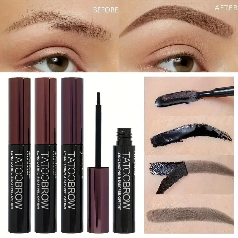 Peel-Off Eyebrow Tint Gel - Waterproof Semi-Permanent Brow Makeup