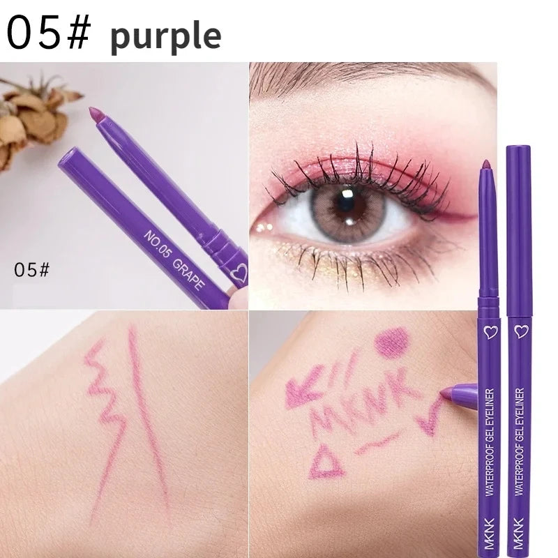 5-Color Waterproof Eyeliner Pencil Set – Long-Lasting & Smudge-Proof