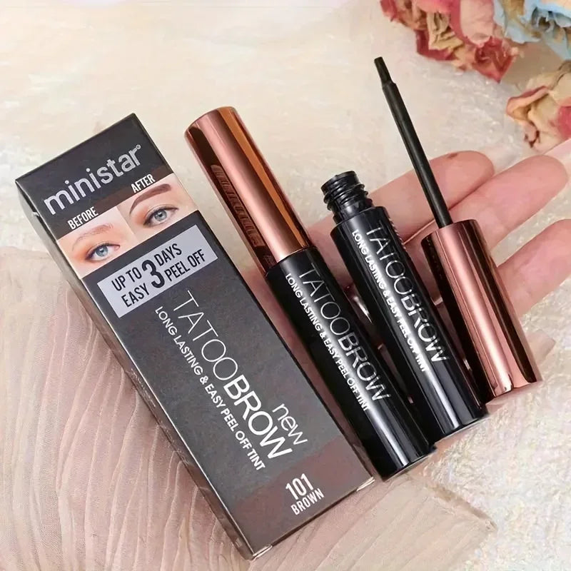 Peel-Off Eyebrow Tint Gel - Waterproof Semi-Permanent Brow Makeup