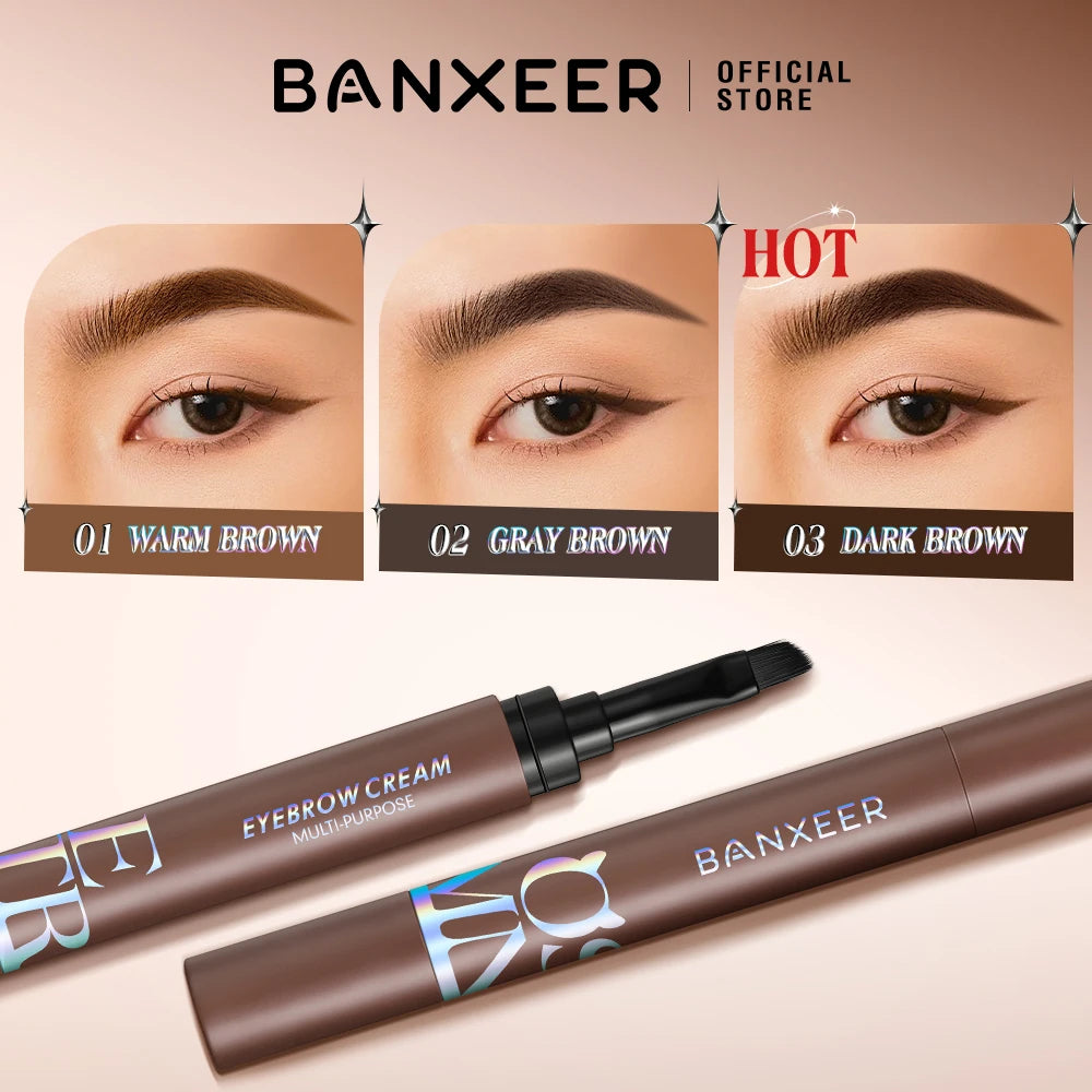 BANXEER Eyebrow Pomade – Waterproof Long Lasting Brow Gel with Brush - Lylamor.com