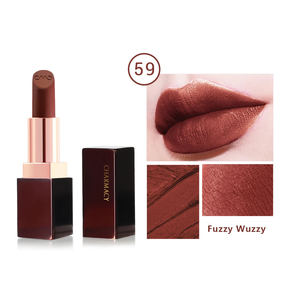 CHARMACY Matte Lipstick – Long-lasting, Waterproof, Velvet Finish, Non-stick Cup - Lylamor.com