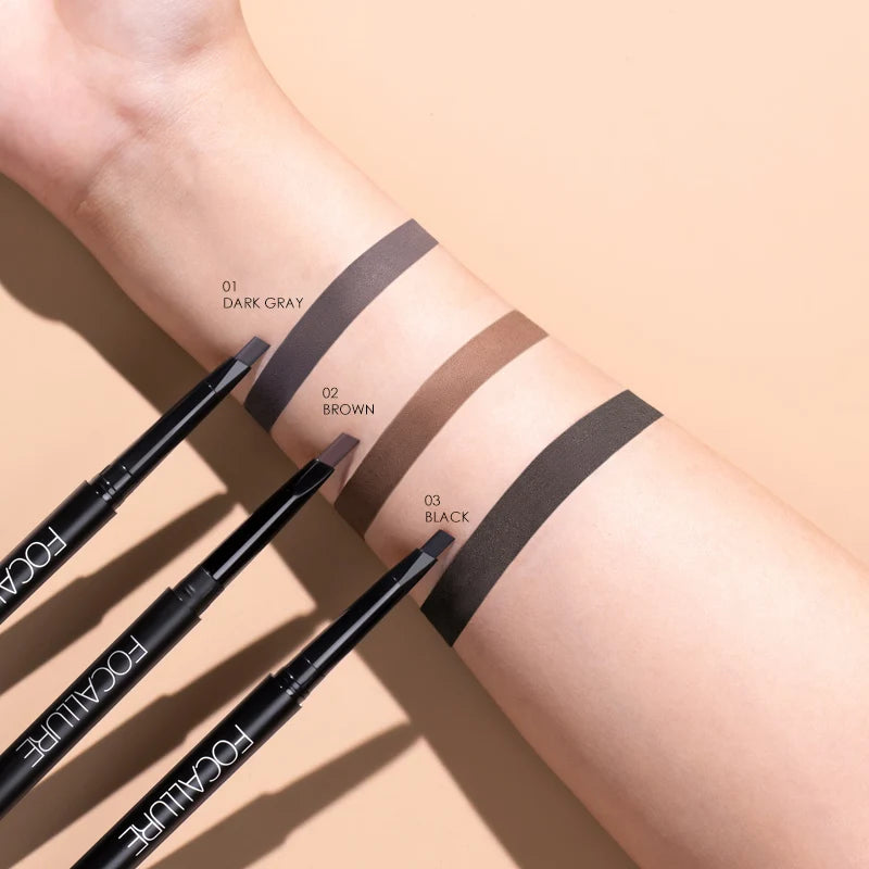 Focallure 3-Color Eyebrow Pencil Precise Long-Lasting Waterproof Eyeliner for Blonde and Brown Eyebrows - Lylamor.com