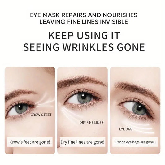 60pcs Seaweed & Hyaluronic Acid Eye Masks Collagen Eye Patches for Dark Circle Removal - Lylamor.com