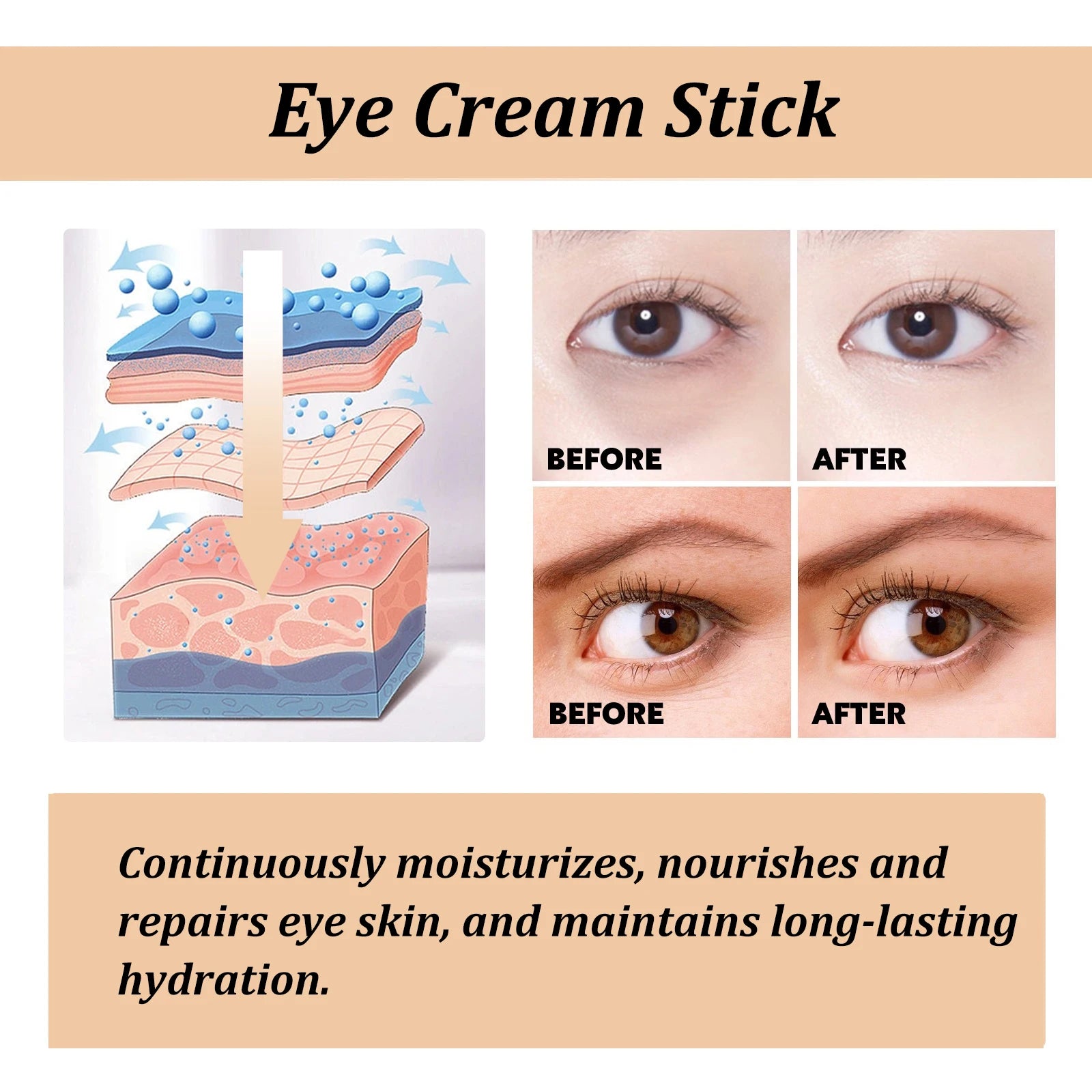 Snail Collagen Eye Cream Stick | Anti-Aging Treatment for Dark Circles & Puffiness - Lylamor.com
