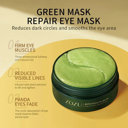 Avocado & Gold Eye Masks (60/120pcs) | Moisturizing & Firming Patches for Dark Circles & Wrinkles - Lylamor.com