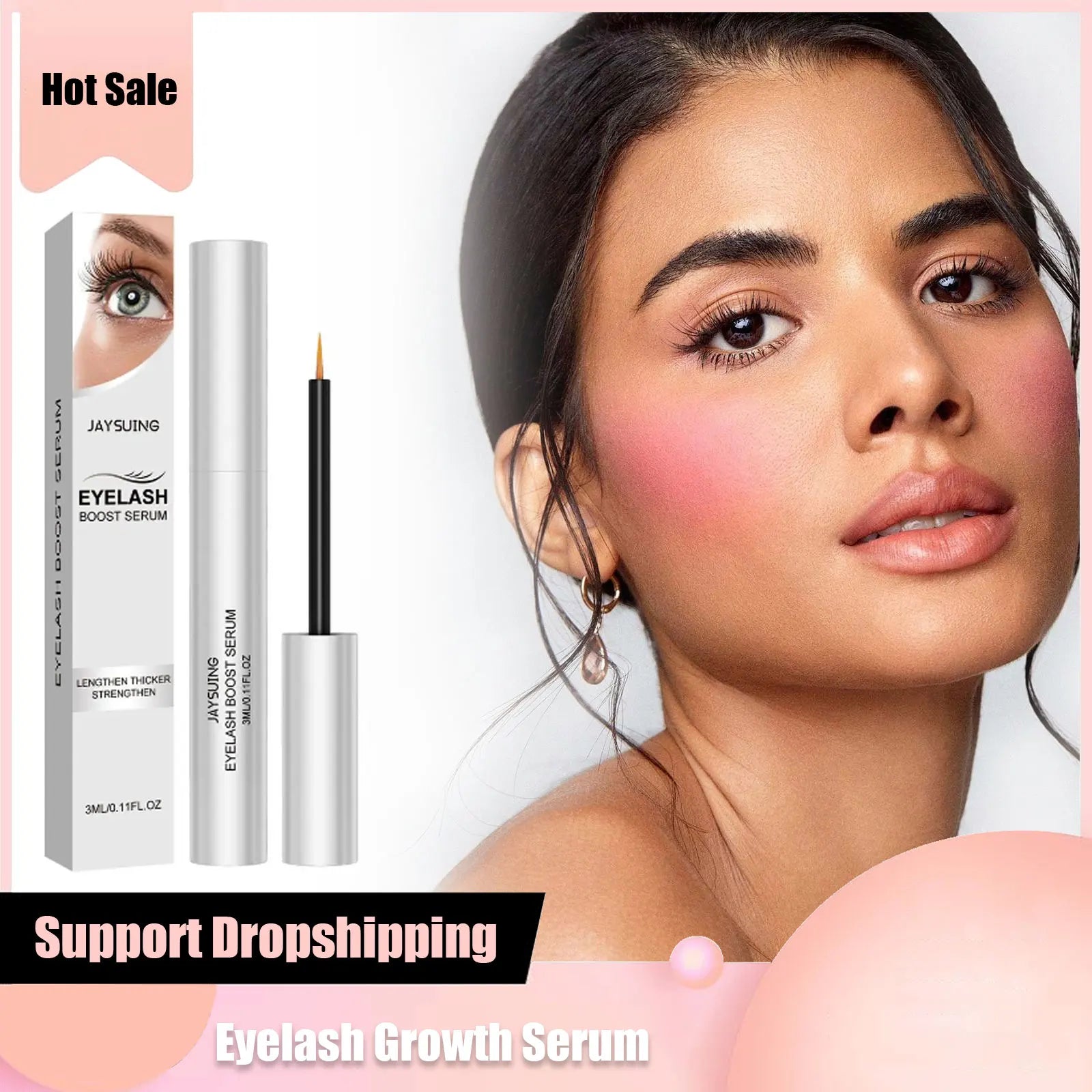 Eyelash Growth Serum – Natural Lengthening & Volumizing Lash Enhancer - Lylamor.com