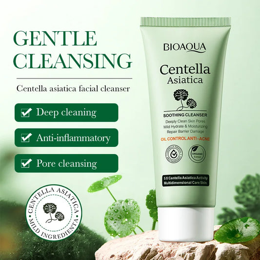 BIOAQUA Centella Asiatica Facial Cleanser | Oil-Control & Moisturizing Face Wash Foam - Lylamor.com