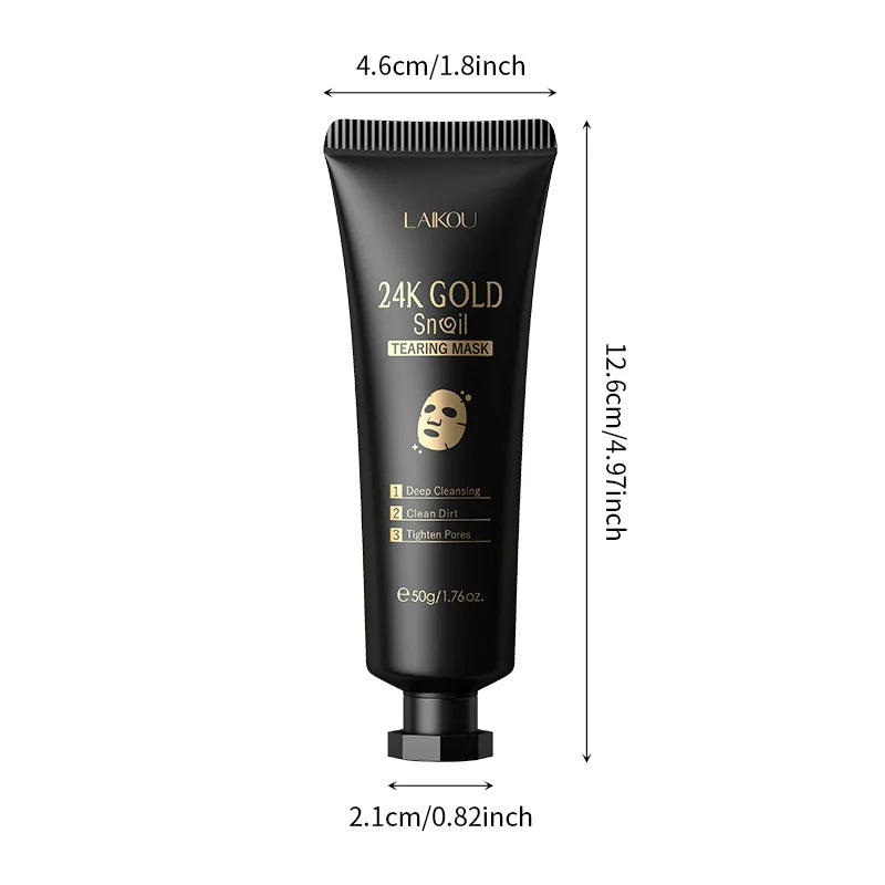 LAIKOU 24K Gold Sakura Peeling Mask | Anti-Wrinkle & Whitening Tear Off Facial - Lylamor.com