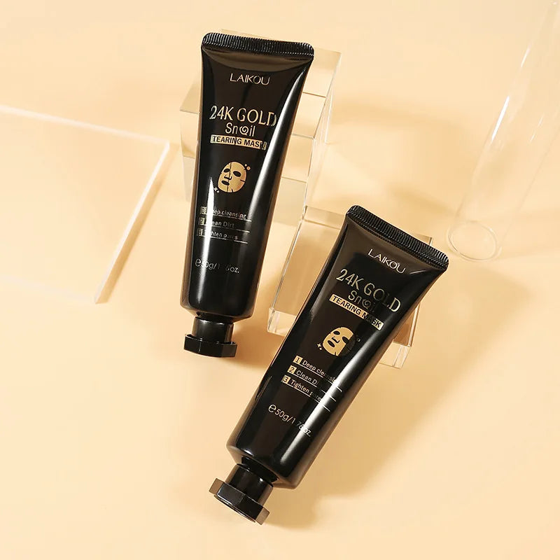 LAIKOU 24K Gold Sakura Peeling Mask | Anti-Wrinkle & Whitening Tear Off Facial - Lylamor.com