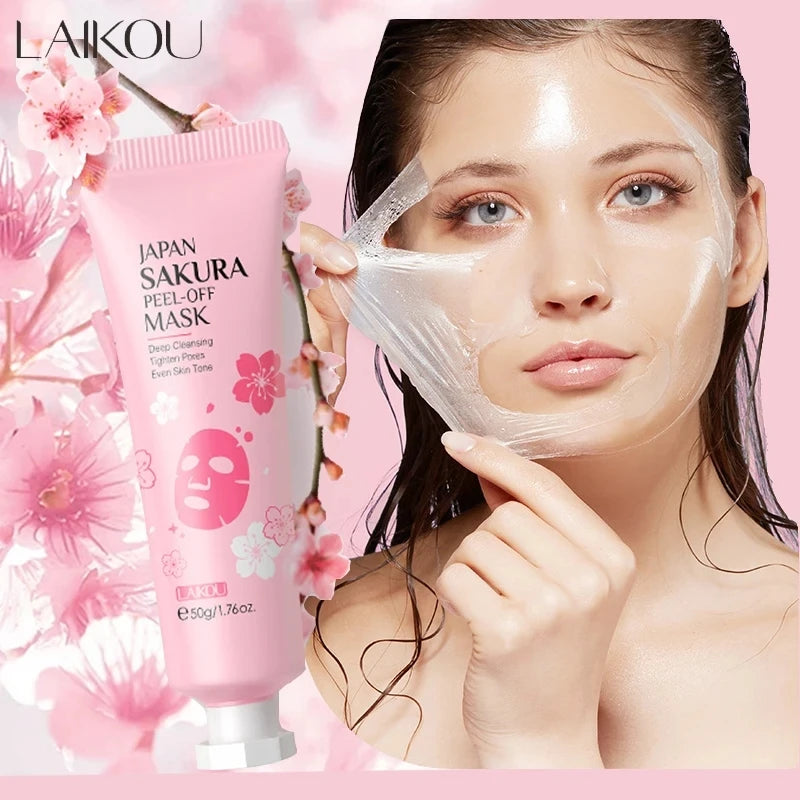 LAIKOU 24K Gold Sakura Peeling Mask | Anti-Wrinkle & Whitening Tear Off Facial - Lylamor.com