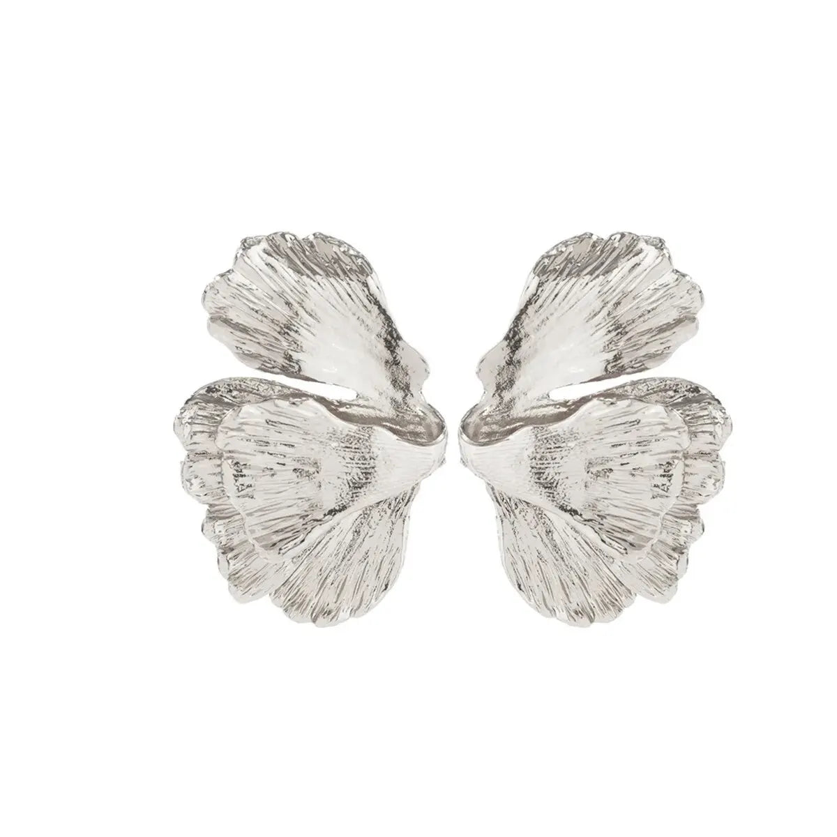 Lotus Leaf Drop Earrings | Trendy Geometric Gold Pendant Earrings for Women - Lylamor.com