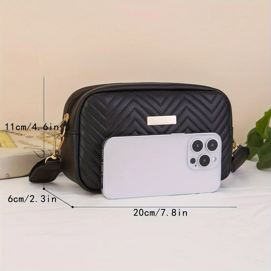 Mini Quilted Crossbody Bag for Women – Trendy PU Leather Phone Wallet & Shoulder Bag - Lylamor.com