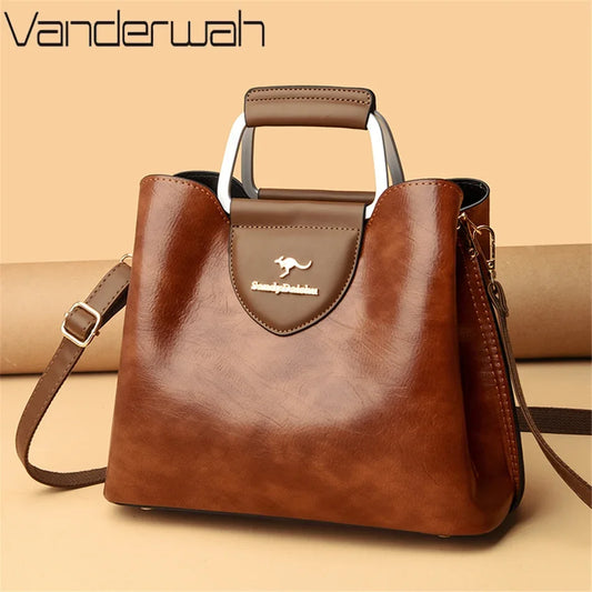 Genuine Leather Tote Bag - Luxury Designer Handbag for Women (Crossbody & Shoulder Carry) - Lylamor.com