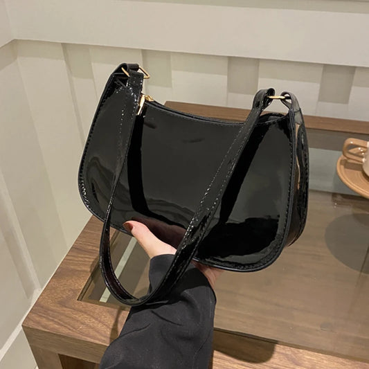 Retro Solid Color PU Leather Shoulder Bag - Fashion Hobo Handbag for Women - Lylamor.com