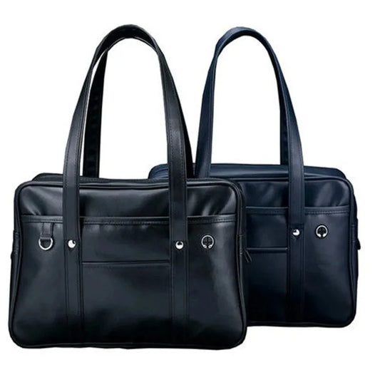 Japanese PU Leather School Bag - Waterproof Large Capacity Backpack & Handbag - Lylamor.com
