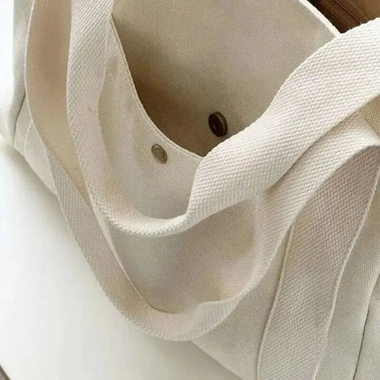 Canvas Shoulder Tote Bag for Women - Large Capacity Student Handbag with Multiple Pockets - Lylamor.com