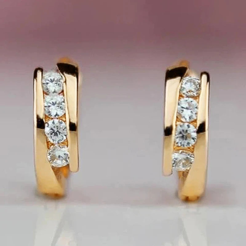 Huitan Gold Hoop Earrings – Versatile Everyday Circle Earrings for Women - Lylamor.com