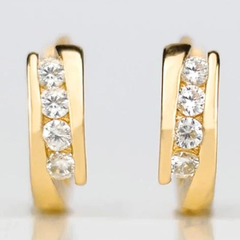 Huitan Gold Hoop Earrings – Versatile Everyday Circle Earrings for Women - Lylamor.com